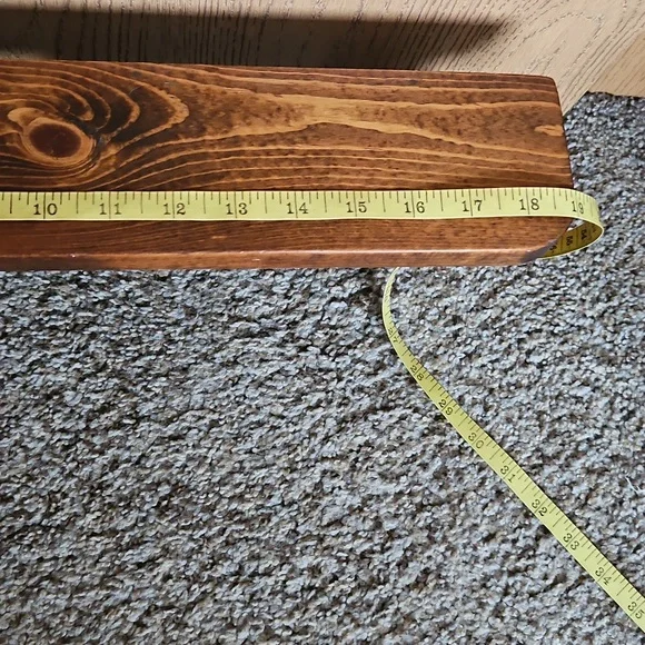 Vintage Solid Wood Shelf, Hand Painted, Signed By Artist - Picture 2 of 7